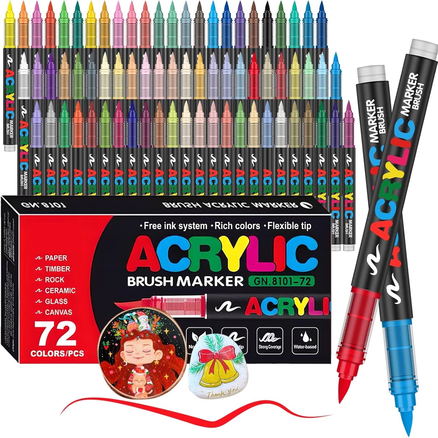 12-72 Soft Brush Markers Set