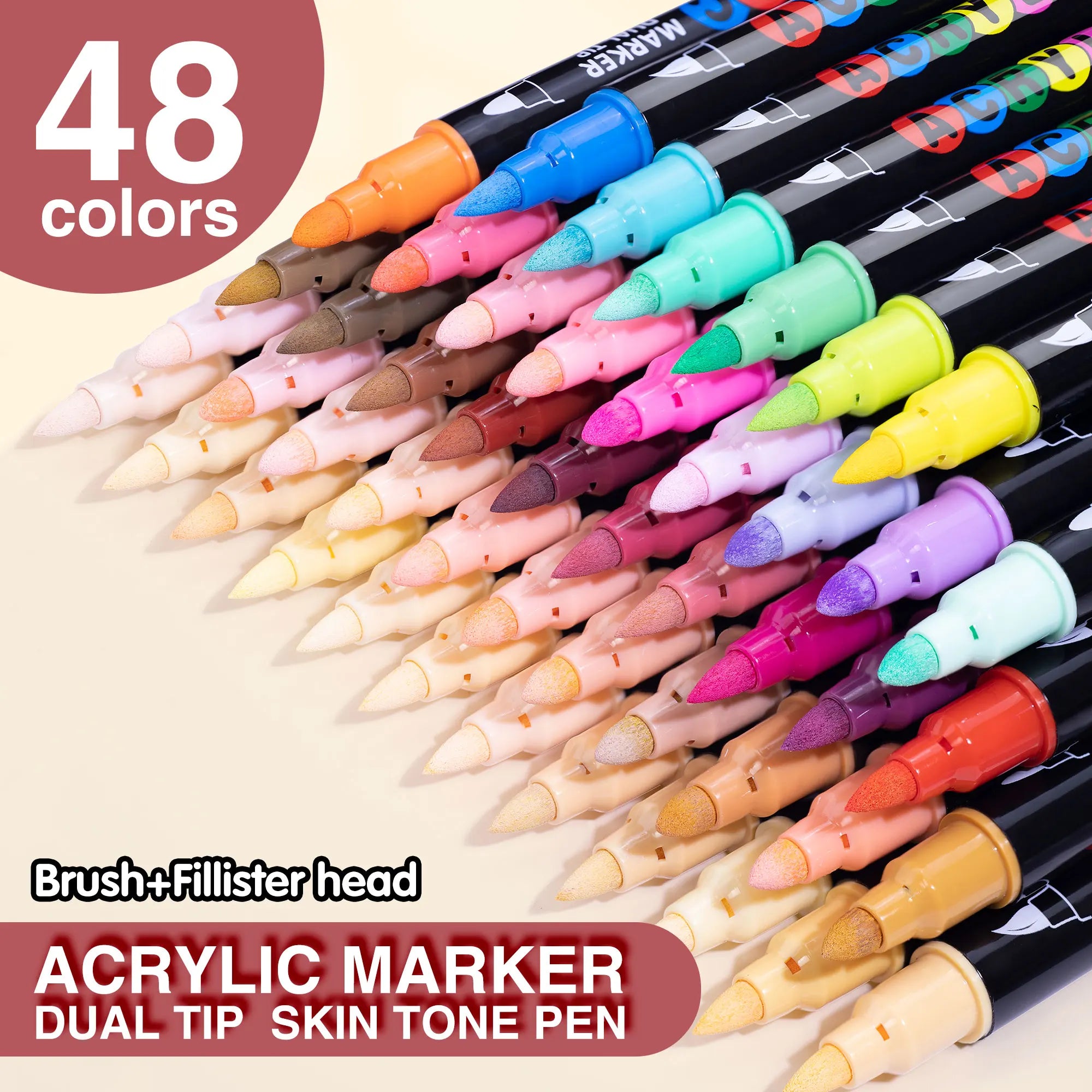 24/48 Colors Skin Tone Markers Pens